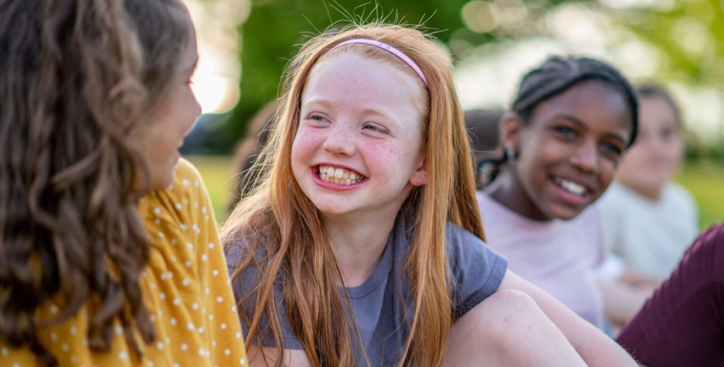 A group of kids with grinding teeth